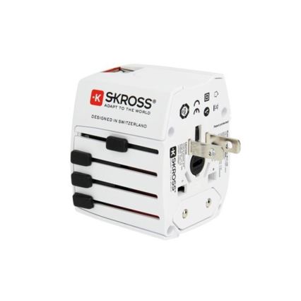 Дорожній адаптер міжнародний 230V + 2x USB-порт