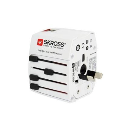 Дорожній адаптер міжнародний 230V + 2x USB-порт