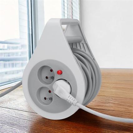 Удлинитель на катушке с 3 розетками, 10 м