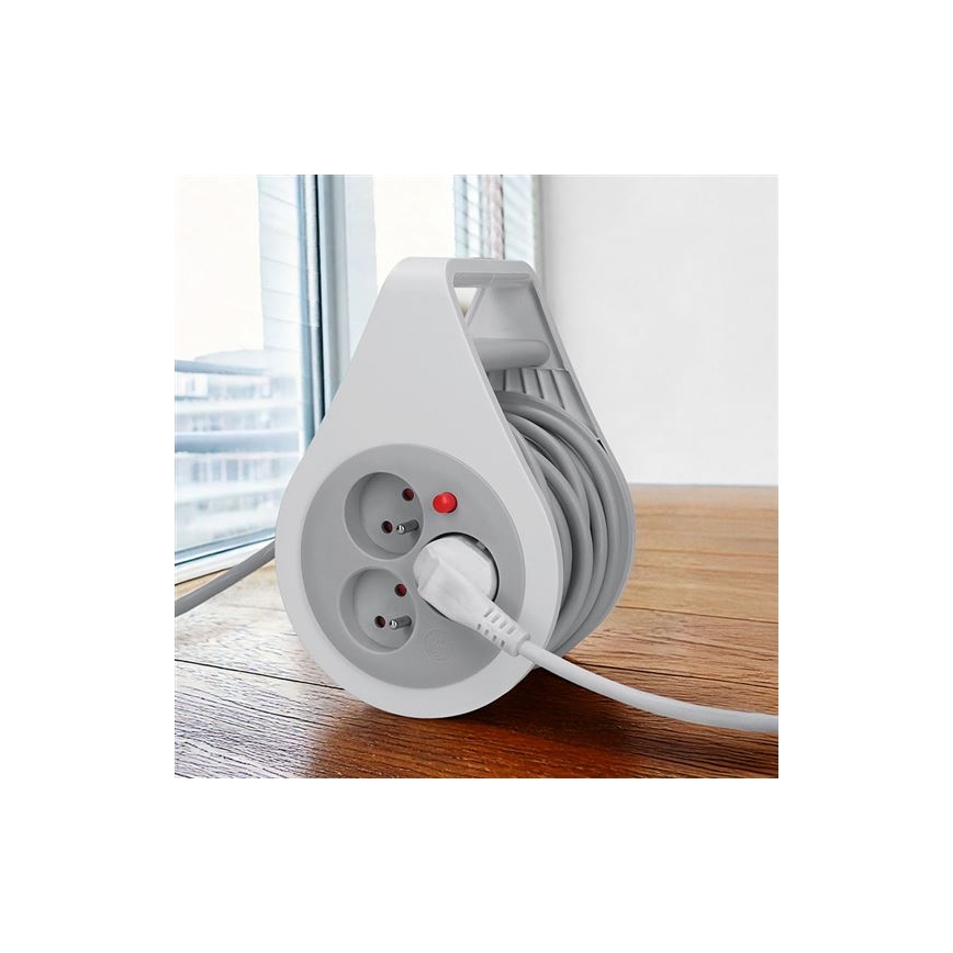 Удлинитель на катушке с 3 розетками, 10 м