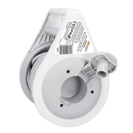 Удлинитель на катушке, 2 розетки + USB A и C, 10 м