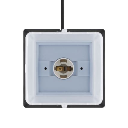 Уличная лампа с 2 розетками 1xE14/15W/230V IP44 черный