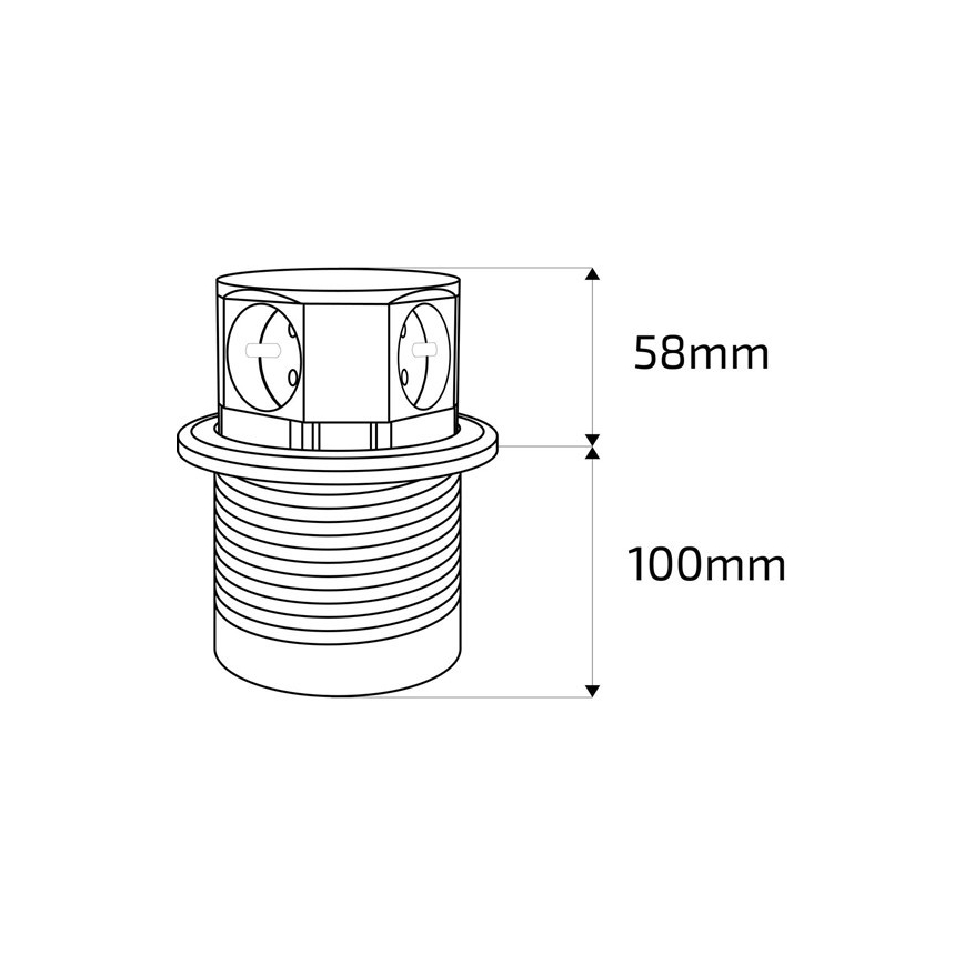 Розеточная колонна для столешницы 4x230V