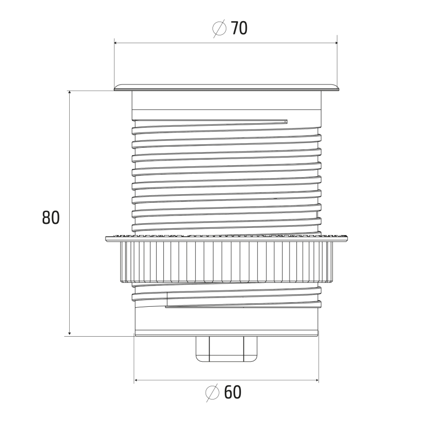 Розеточная колонна для столешницы 1x230V + USB-C Power Delivery серебристый/черный