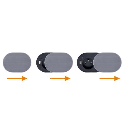 Вбудована розетка 1розетка + USB A+C