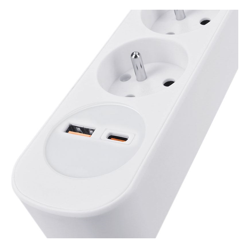 Удлинитель 3 м с выключателем, 5 розеток и USB-зарядкой A+C