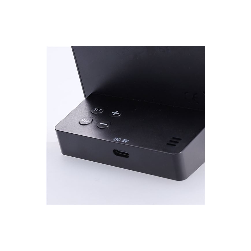 Цифровий термометр 5В/2×AAA + 2×AAA чорний