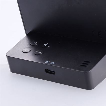 Цифровой термометр 5V/2xAAA + 2xAAA черный