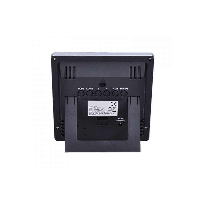 Метеостанція з LCD дисплеєм 230V чорний
