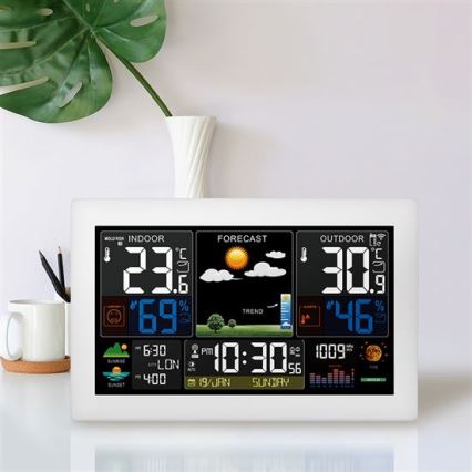 Метеостанція з кольоровим LCD-дисплеєм 5V/2xAA + 2xAA