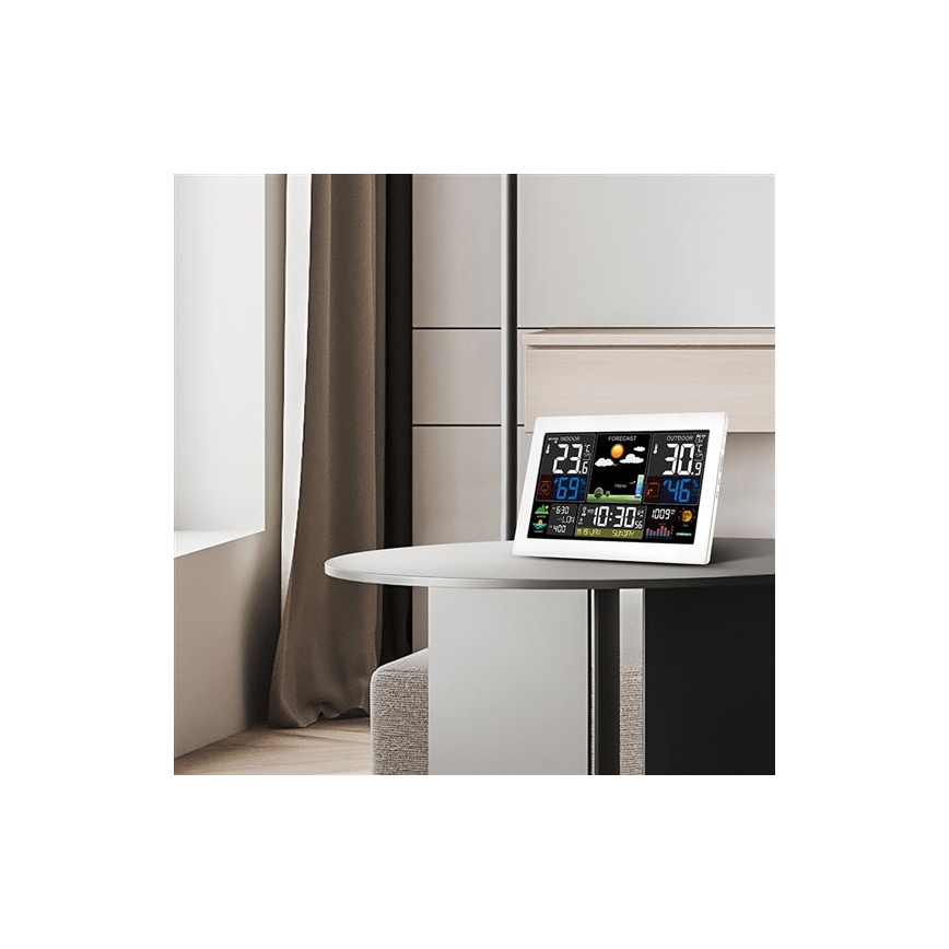 Метеостанція з кольоровим LCD-дисплеєм 5V/2xAA + 2xAA