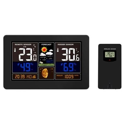Метеостанція з кольоровим РК-дисплеєм 2xAA/5V + 2xAA Wi-Fi Tuya