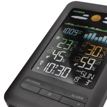 Метеостанция с ЖК-дисплеем 2xAA + 2xAA черный