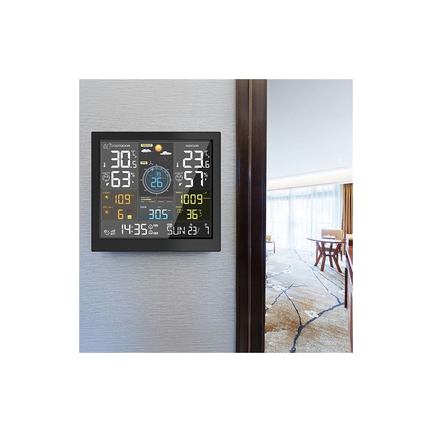 Профессиональная метеостанция с ЖК-дисплеем, питание 5 В (2×AA) + 3×AAA, Wi-Fi