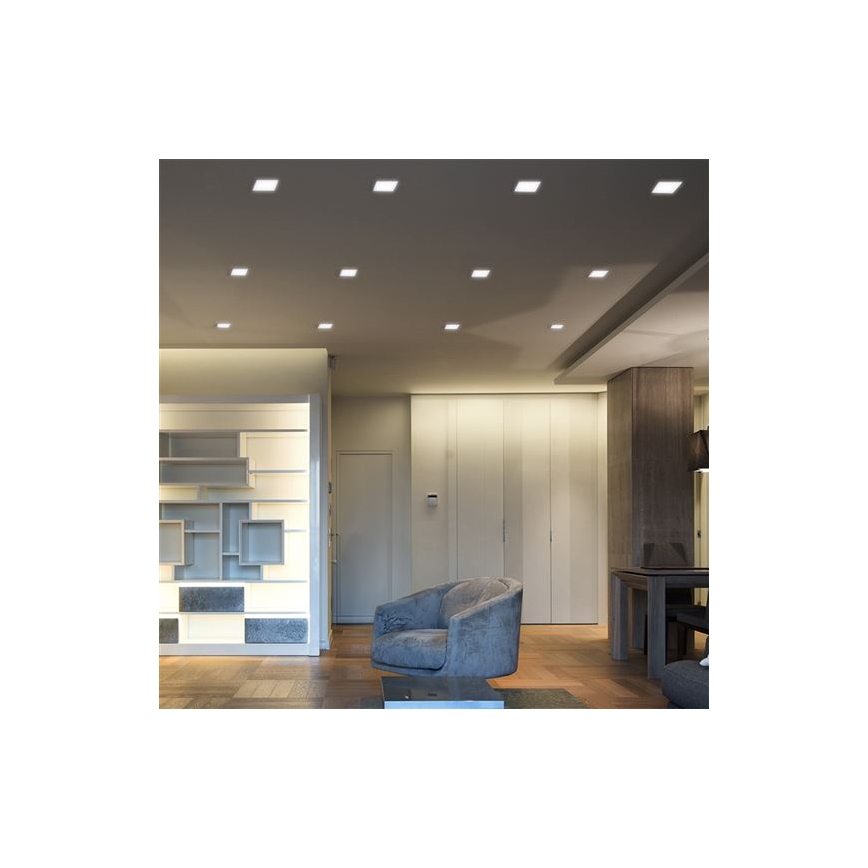 LED вбудований стельовий світильник LED/12Вт/230В 3000/4000/6000K 17x17 см білий