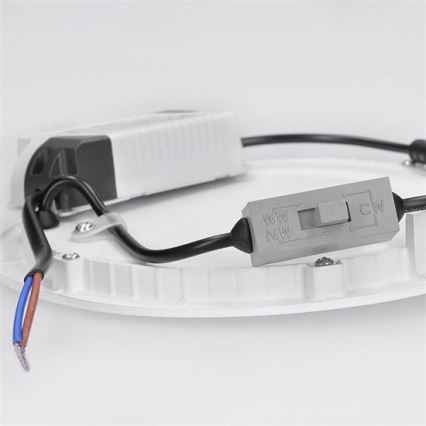 LED вбудований світильник LED/18W/230V 3000/4000/6000K діам. 22,5 cm білий