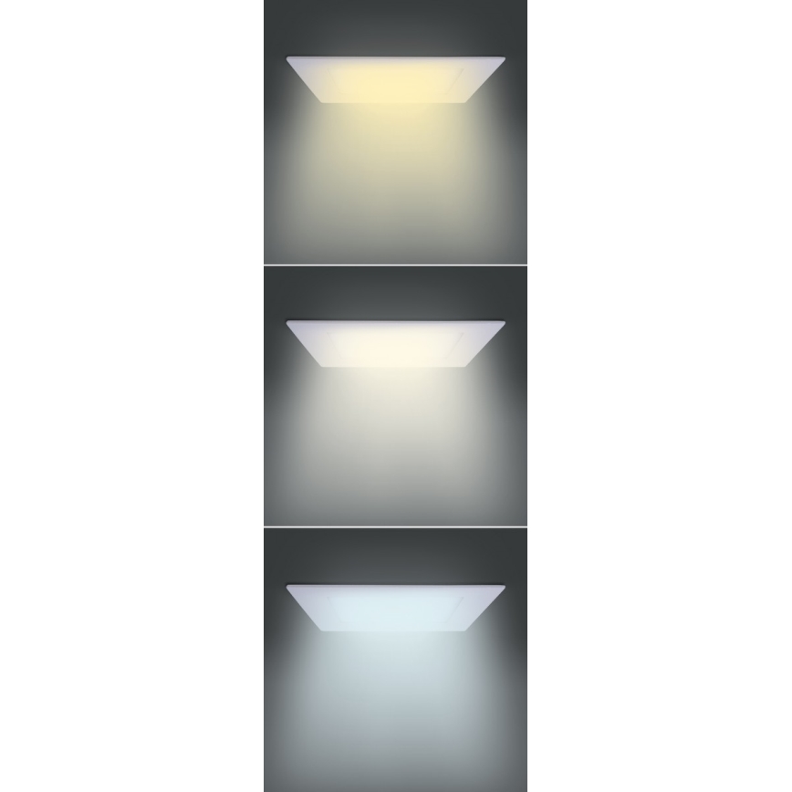 Вбудований LED-світильник LED/18W/230V 3000/4000/6000K 22,5x22,5 см білий