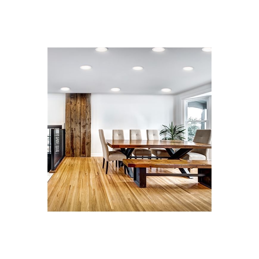 LED вбудований стельовий світильник LED/24W/230V 3000/4000/6000K діам. 30 см білий