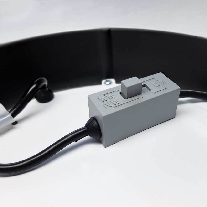 Світлодіодний стельовий світильник LED/12W/230V 3000/4000/6000K чорний круглий