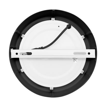 Світлодіодний стельовий світильник LED/12W/230V 3000/4000/6000K чорний круглий