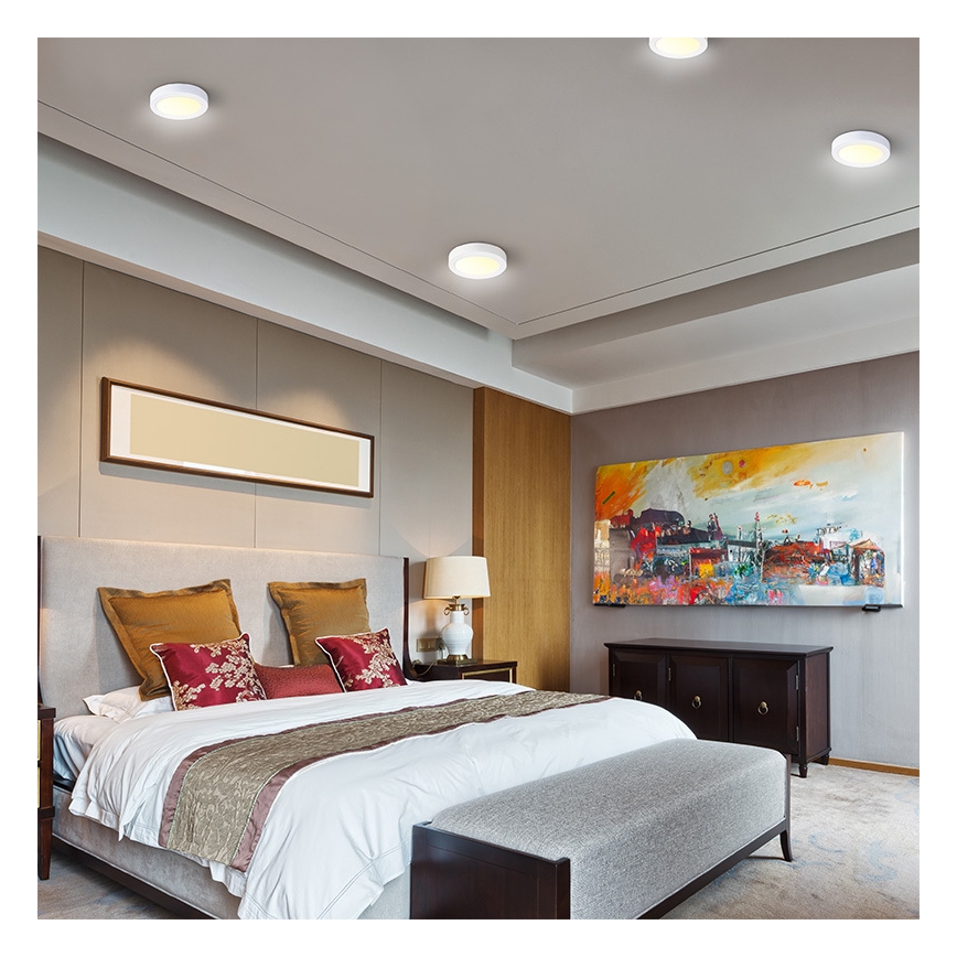 LED-потолочный светильник, 12 Вт, 230 В, 3000/4000/6000 К, диаметр 17 см, белый