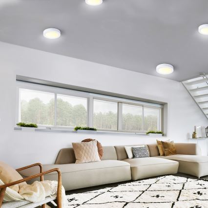 LED-потолочный светильник, 12 Вт, 230 В, 3000/4000/6000 К, диаметр 17 см, белый
