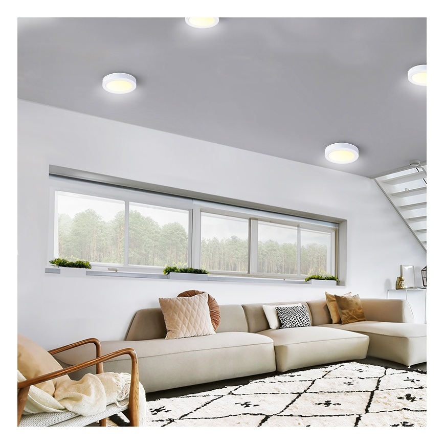 LED-потолочный светильник, 12 Вт, 230 В, 3000/4000/6000 К, диаметр 17 см, белый