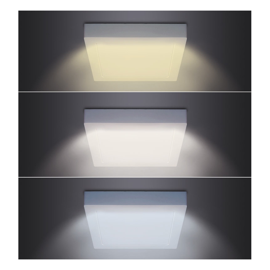 Светодиодный потолочный светильник LED/18 Вт/230 В 3000/4000/6000 К 22,5x22,5 см белый
