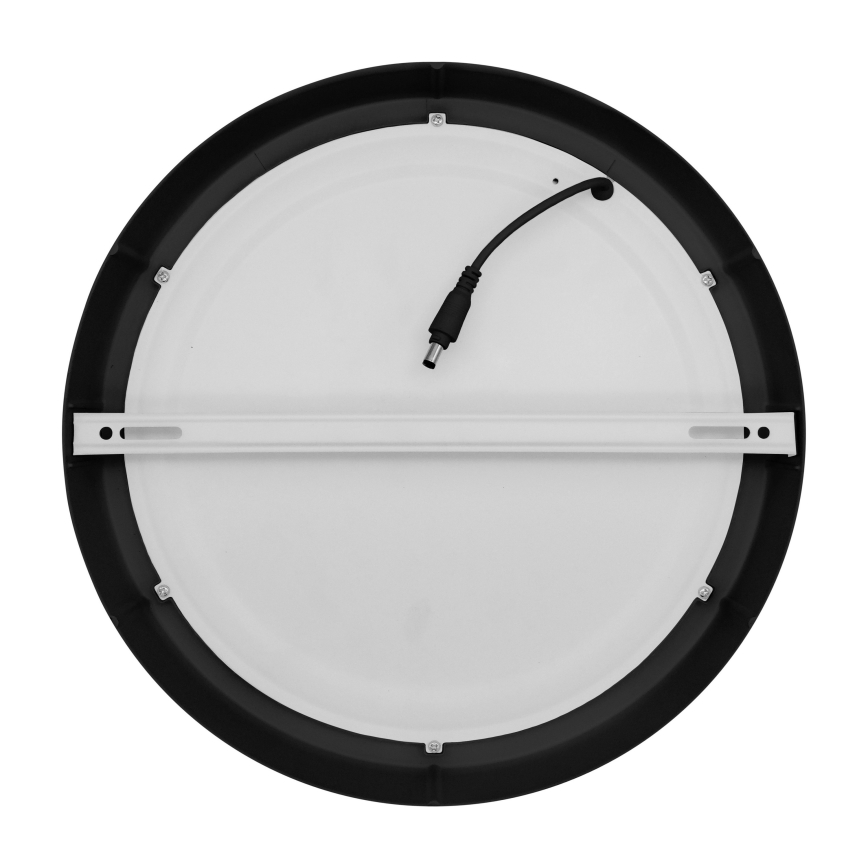 Світлодіодний стельвий світильник LED/24W/230V 3000/4000/6000K чорний круглий