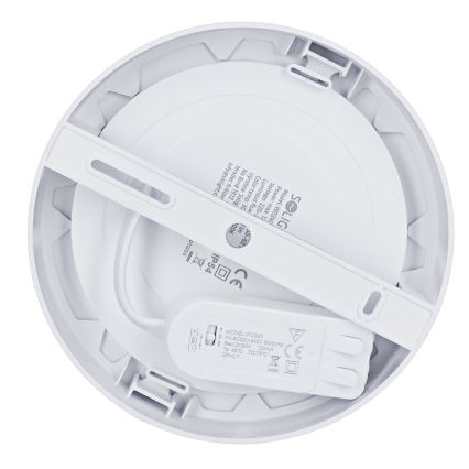 LED накладна/вбудована панель 2 в 1 LED/12W/230V 3000/4000/6000K діаметр 17 см IP54 срібляста
