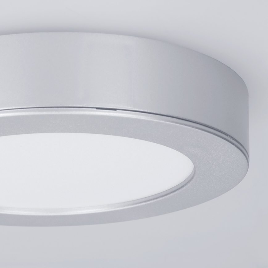 LED накладна/вбудована панель 2 в 1 LED/12W/230V 3000/4000/6000K діаметр 17 см IP54 срібляста