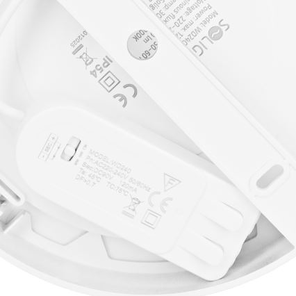Накладна/вбудована LED-панель 2 в 1, 12 Вт, 230 В, 3000/4000/6000 К, Ø17 см, IP54, біла