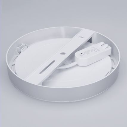 LED накладна/вбудована панель 2-в-1 18 Вт/230 В 3000/4000/6000 К діам. 22,5 см IP54 срібляста