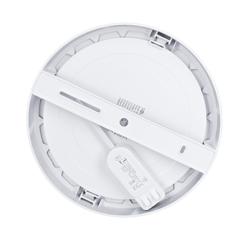 Универсальная LED-панель 2 в 1 (накладная/встраиваемая), 18 Вт, 230 В, 3000/4000/6000 К, диаметр 22,5 см, IP54, серебристая