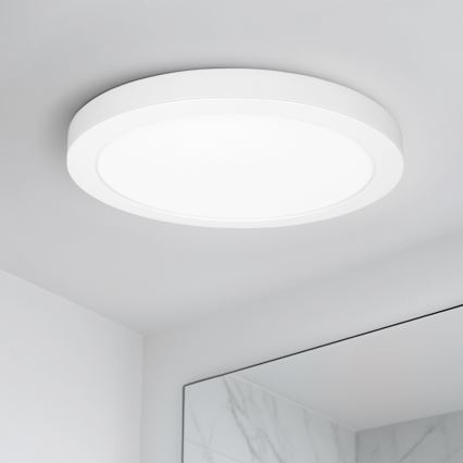 LED накладная/встраиваемая панель 2 в 1 18 Вт/230 В 3000/4000/6000K Ø22,5 см IP54 белая