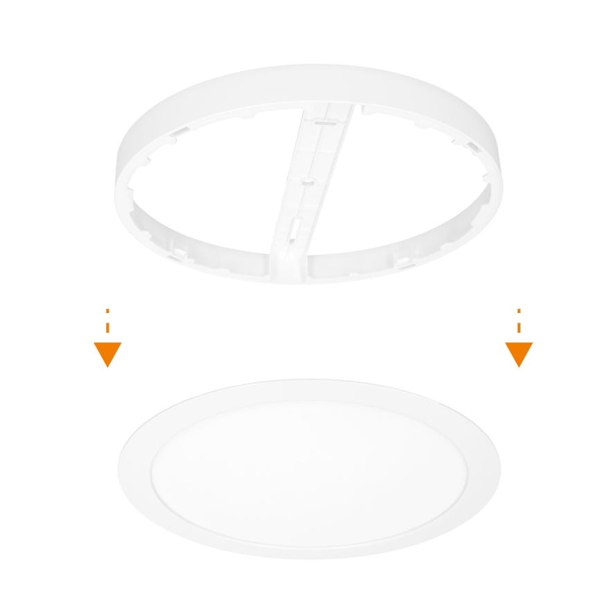 LED накладная/встраиваемая панель 2 в 1 18 Вт/230 В 3000/4000/6000K Ø22,5 см IP54 белая