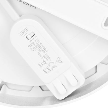 LED накладная/встраиваемая панель 2 в 1 18 Вт/230 В 3000/4000/6000K Ø22,5 см IP54 белая
