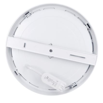 LED панель 2 в 1 (накладна/вбудована) 24W/230V 3000/4000/6000K діам. 30 см IP54 срібна