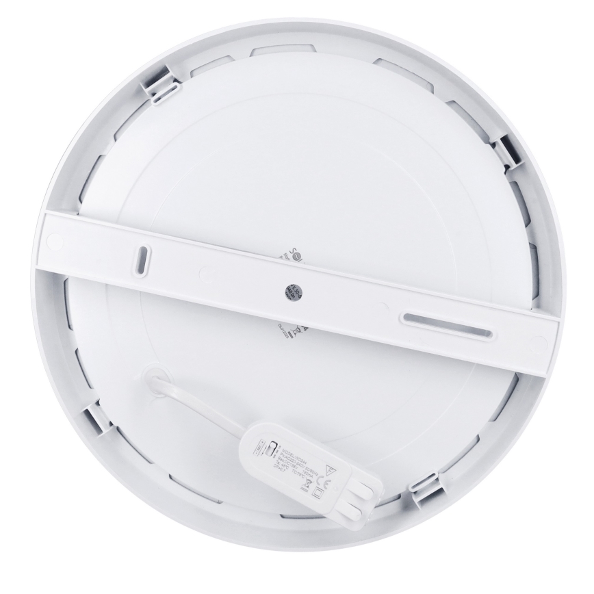 LED панель 2 в 1 (накладна/вбудована) 24W/230V 3000/4000/6000K діам. 30 см IP54 срібна