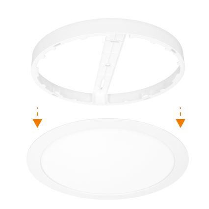 LED накладная/встраиваемая панель 2 в 1, 24 Вт/230 В, 3000/4000/6000 К, диаметр 30 см, IP54, белая