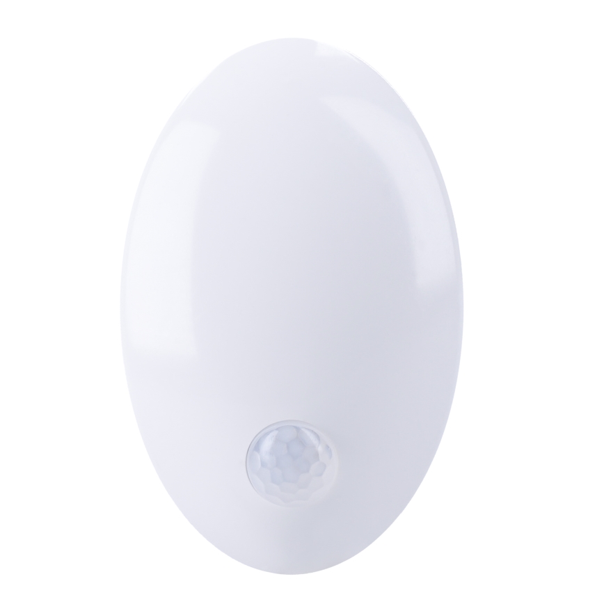 LED Навігаційний світильник з датчиком в розетку LED/0,7W/230V 3000K
