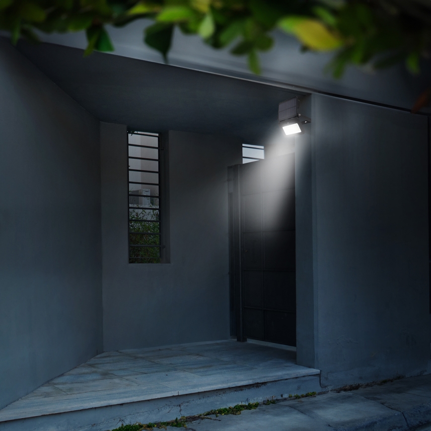 Світлодіодний димований сонячний прожектор із датчиком руху та сутінків LED/6W/3,7V 2200 mAh 3000/4000/6500K IP65