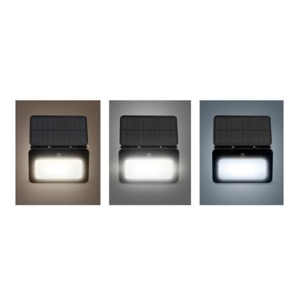 Світлодіодний димований сонячний прожектор із датчиком руху та сутінків LED/6W/3,7V 2200 mAh 3000/4000/6500K IP65