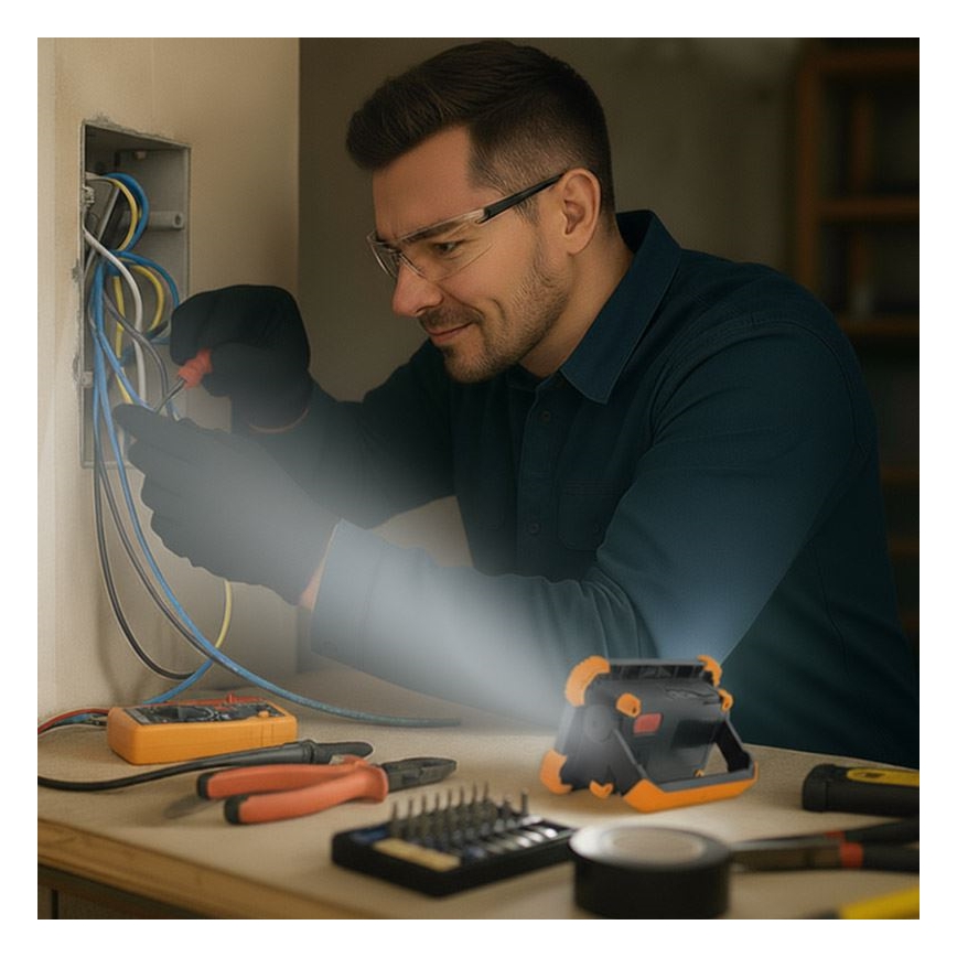 LED акумуляторний прожектор LED/10W/3,7V 4400 mAh