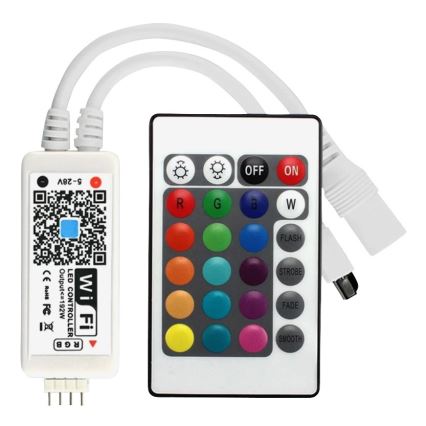 Світлодіодна RGB стрічка з регулюванням яскравості LED/20W/230V 5м IP65 Tuya + ДК