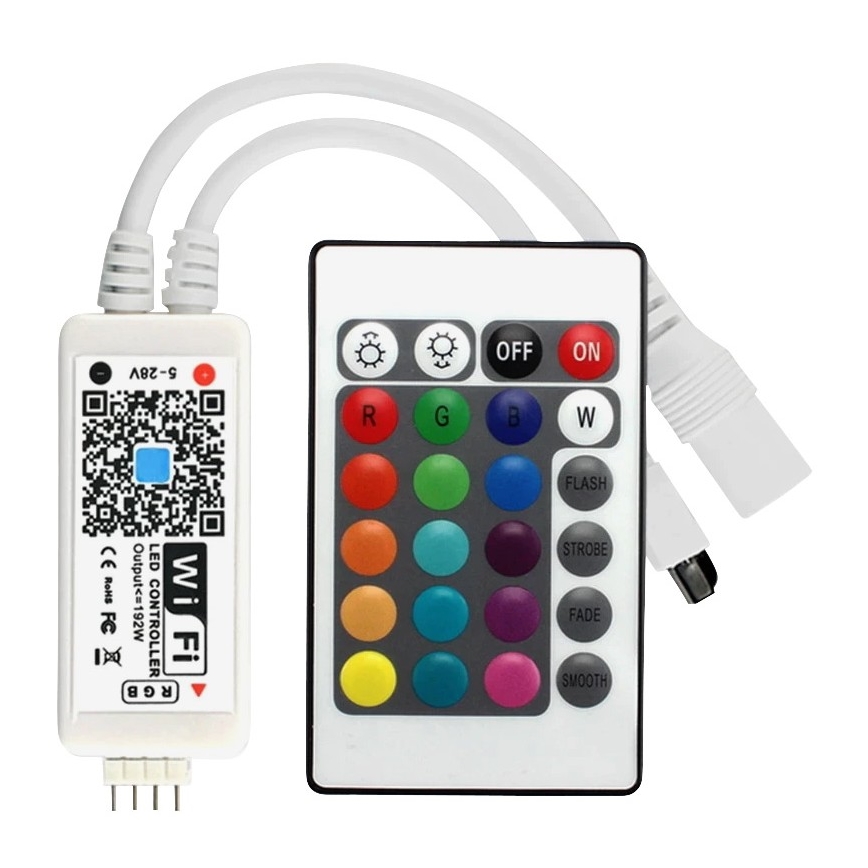Світлодіодна RGB стрічка з регулюванням яскравості LED/20W/230V 5м IP65 Tuya + ДК