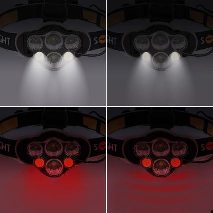Світлодіодний акумуляторний налобний ліхтар LED/USB 2200mAh IP44