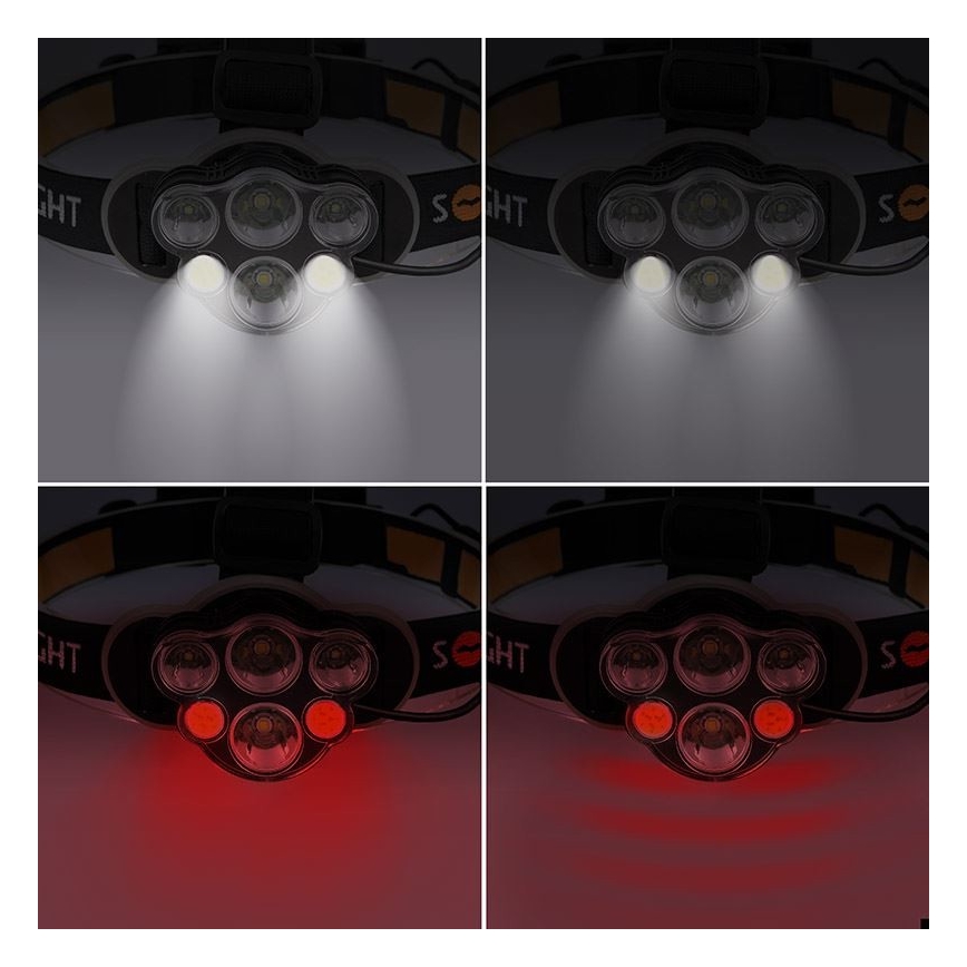 Світлодіодний акумуляторний налобний ліхтар LED/USB 2200mAh IP44