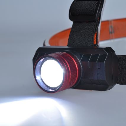 Світлодіодний акумуляторний налобний ліхтар LED/3W/USB 1200mAh IP44