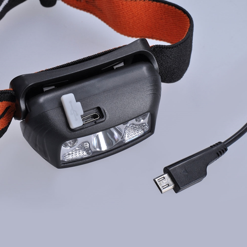 Світлодіодний акумуляторний налобний ліхтар LED/1200 mAh 3,7V IP44